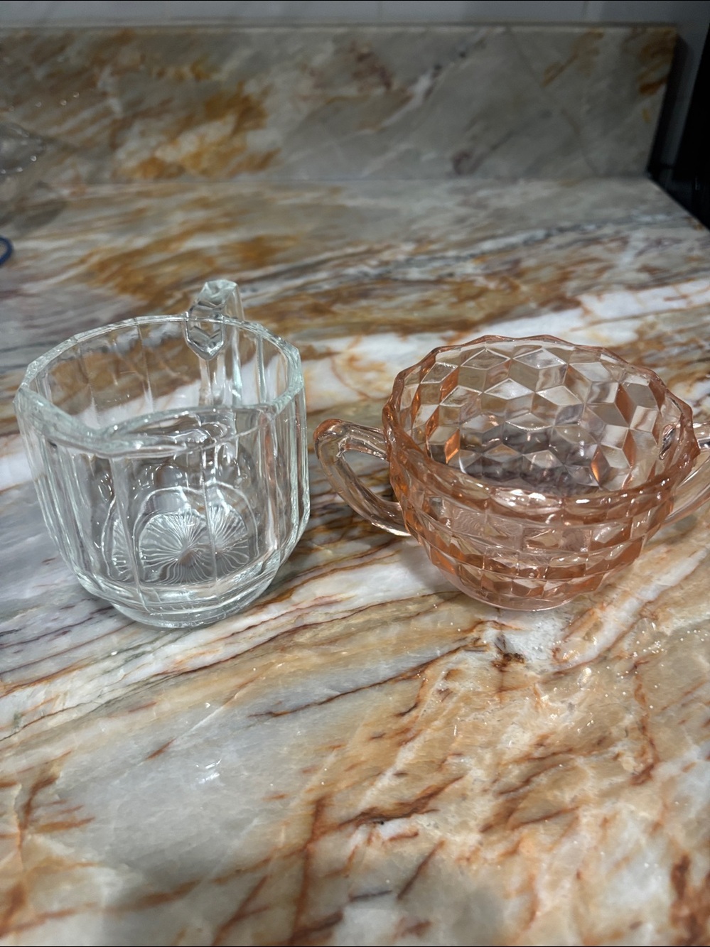 Elegant Pink Glass Creamer - Home Dining